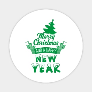 Merry Christmas and a Happy New Year Magnet